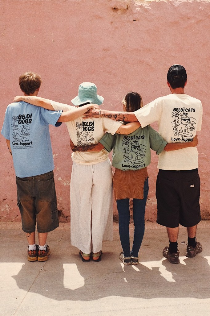 Beldis from Morocco — friends wearing Beldi Dogs and Beldi Cats shirts