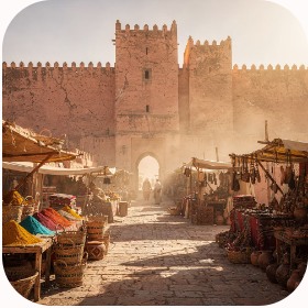 Taroudant fortified walls and market